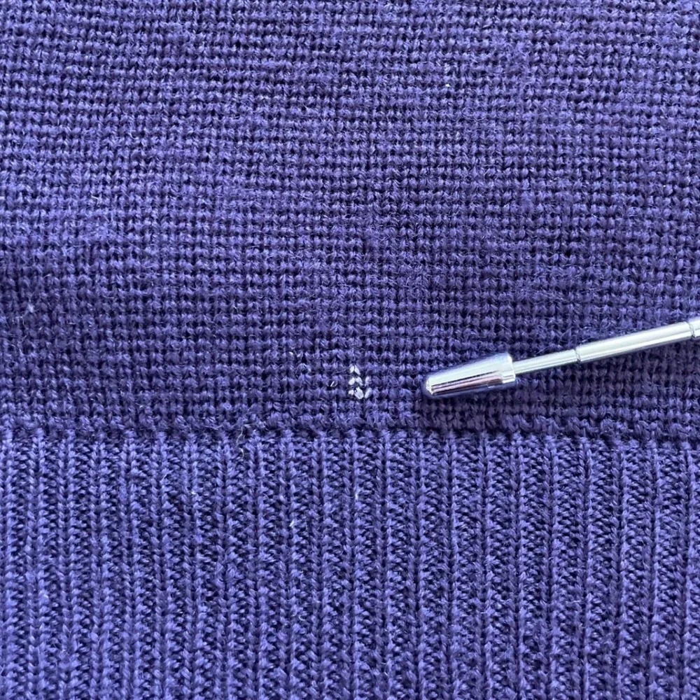 Vintage Patagonia Mens Small Purple 100% Wool Quarter Zip Pullover Sweater